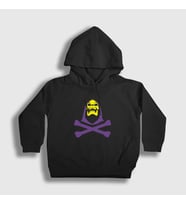 Presmono Unisex Çocuk Beyaz Skeletor İskeletor He Man Kapüşonlu Sweatshirt 434017tt (Siyah)
