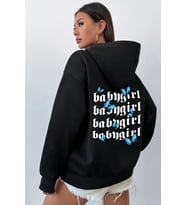 Baby Girl Baskılı Sweatshirt (Siyah)