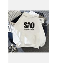 Sword Art Online Kapşonlu Sweatshirt (Beyaz)