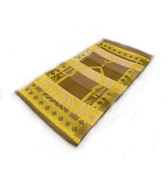 Plastik Hasır Seccade 60X120CM Tek Kişilik Namaz Hasırı Katlanabilir Seccade (Sarı)