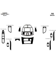 Meriç® Chery Tiggo 4X4 Ön Torpido Kaplama Maun 16 Parça 2007-2015 (Piano Black)