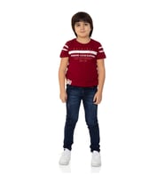 Toontoy  Erkek Çocuk T-Shirt Ön Ve Kol Baskı (Bordo)