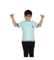 Toontoy Erkek Çocuk Kenar Şeritli Tişört (Mint Yeşili)