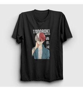 Presmono Unisex Haki Shotou Anime Boku No Hero Academia T-Shirt 128923tt (Siyah)