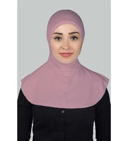 Kadın Tesettür Pratik Boyunluklu Hijab - Sporcu Bone (Koyu Pembe)