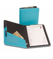 Kapaklı Sekreterlik A5 100 Yaprak Kapasiteli Rainbow Cilp Board Vegan 18,5x23 cm (Turkuaz)