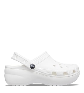 Crocs Classic Platform Clog Günlük Unisex Terlik (White Cat)
