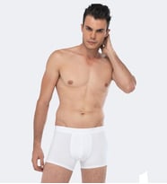 Malabadi Erkek Modal Kısa Boxer 011 (Beyaz)