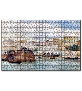 Cakapuzzle Fas Tanca Limanı Tablo 1894 Puzzle Yapboz MDF (Ahşap) (255 Parça)