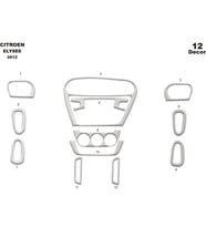 Meriç® Citroen Elysee Ön Torpido Kaplama Maun 12 Parça 2012-› (Alüminyum)