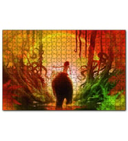 Cakapuzzle Mowgli Orman Çocuğu ve Ayı Görsel  Puzzle Yapboz MDF (Ahşap) (500 Parça)