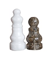 El Yapımı Fosilli Doğal Taş Satranç Takımı – Premium Kalite (20 Beige)