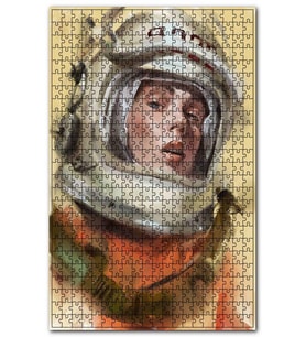 Cakapuzzle Astronot Kıyafetli Genç Kadın Puzzle Yapboz MDF (Ahşap) (500 Parça)