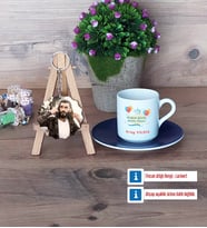 Doğum Günü Hediyesi Türk Kahvesi Fincanı Ahşap Altlıklı ve Fotoğraflı Ahşap Anahtarlık Hediye (Model 4)
