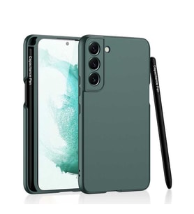 Galaxy S22 Plus Kılıf Zore Kalemli Kıpta Kılıf (Koyu Yeşil)