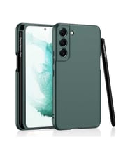Galaxy S22 Plus Kılıf Zore Kalemli Kıpta Kılıf (Koyu Yeşil)