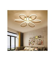 Sedef Modern Tasarım Yatak Odası - Salon - Mutfak Gün Işığı Ve Beyaz Led Avize (Eskitme Altın)