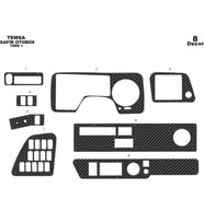 Meriç® Mitsubishi Safir Ön Torpido Kaplama Maun 8 Parça 1999-2010 (Karbon)