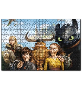 Cakapuzzle Ejderhanı Nasıl Eğitirsin 2 Karakterler  Puzzle Yapboz MDF (Ahşap) (255 Parça)