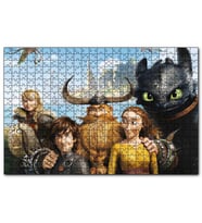 Cakapuzzle Ejderhanı Nasıl Eğitirsin 2 Karakterler  Puzzle Yapboz MDF (Ahşap) (255 Parça)