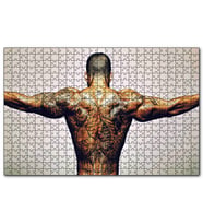 Cakapuzzle Dövmeli Adam ve Kasları  Puzzle Yapboz MDF (Ahşap) (255 Parça)