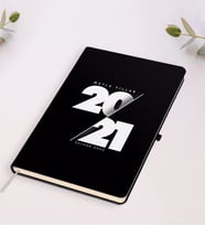 BK Gift Kişiye Özel 2024 Mutlu Yıllar Beyaz Defter-9 (Siyah)