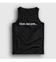 Presmono Unisex Beyaz Tokum Ama Yerim Komik Atlet 472752tt (Siyah)
