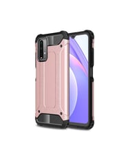 Xiaomi Redmi 9T Kılıf Hybrid Zırh Silikon (Rose)