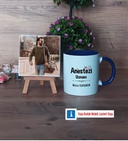 Anestezi Uzmanı Fotoğraflı Dekoratif Taş, Kupa Bardak Beyaz Hediye (Model 3)
