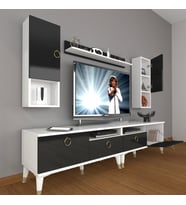 Decoraktiv Eko 5220DA Mdf Gold Tv Ünitesi Tv Sehpası (Siyah - Beyaz)