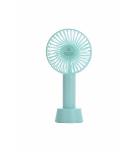 Şarjlı Fan Mini Taşınabilir El Ve Masa Üstü 3 Kademeli Standlı Vantilatör Fan (Mavi)
