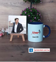 Memur Fotoğraflı Dekoratif Taş, Kupa Bardak Beyaz Hediye (Model 3)