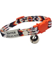 Güvenlik kilitli ( safety click ) Kedi tasması, kedi künyesi, kedi isimlik, sallanmayan kedi künyesi, isimli kedi tasması (Turuncu)