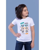 Toontoy Erkek Çocuk Gözlük Baskılı Tişört (Beyaz)
