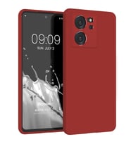 Microsonic Matte Silicone Xiaomi Mi 13T Kılıf Siyah (Kırmızı)