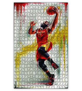 Cakapuzzle James Harden Boyama Puzzle Yapboz MDF (Ahşap) (500 Parça)