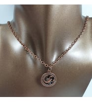 Orora Bronz/Gümüş/Bakır Renk 22mm Akrep Burcu Figürlü Kolye (Bakır)