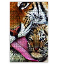 Cakapuzzle Laplan Ve Yavrusu Puzzle Yapboz MDF (Ahşap) (1000 Parça)