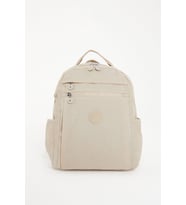 Unisex Suya Dayanıklı Krinkıl Kumaş Çok Gözlü Krem Laptop Okul Ve Sırt Çantası