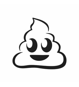 Sevimli Gülen B*k Emoji Sticker Siyah 15x15 CM (Siyah-Siyah)