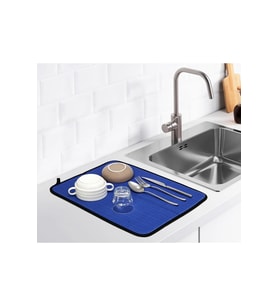 Bulaşık Kurutma Matı Bulaşık Matı 35x45 (Mavi)