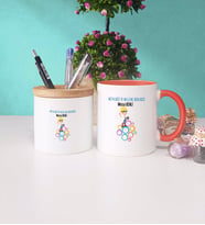 Metalurji ve Malzeme Mühendisi Kupa Bardak Lacivert ve Kalemlik (Model 6)