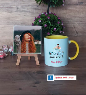 İngilizce Öğretmeni Fotoğraflı Dekoratif Taş, Kupa Bardak Beyaz Hediye Öğretmen Günü Hediyesi (Model 7)