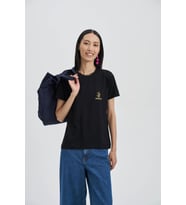 Face Of Niho Kadın Taş T-Shirt (Siyah)