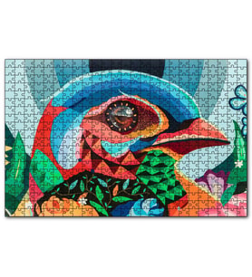 Cakapuzzle Duvar Boyama Renkli Kuş  Puzzle Yapboz MDF (Ahşap) (1000 Parça)