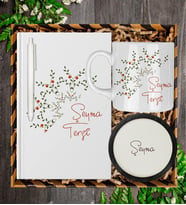 Kişiye Özel Defter Kalem Kupa Ve Bardak Altlığı Hediye Seti 103705 (Model 3)