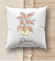 BK Gift Kişiye Özel İsimli Beyaz Kırlent Yastık, Ev Hediyesi, Ev Dekorasyonu, Dekoratif Hediye (Model 13)