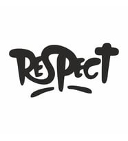 Respect Araba Sticker siyah 15x7 CM (Siyah)