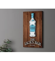 BK Gift Kişiye Özel Kabartma Tasarımlı Ahşap Bar Tabelası 46cm, Home Bar Tabela, Rustik Ev Dekorasyonu, Duvar Dekoru (Model 5)