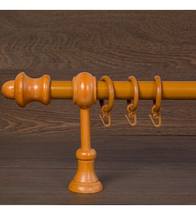 Ahşap Rustik Perde Askısı Venti (4 Renk Seçeneği) (Açık Meşe)